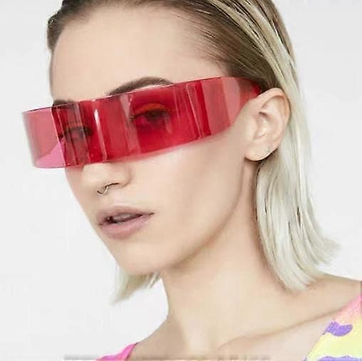 Sølvfargede speilglass visir solbriller kostyme silver