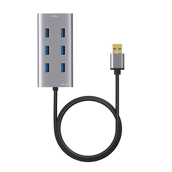 Rask dataoverføring USB-splitter 7-porters USB 3.0-hub med aluminiumskropp