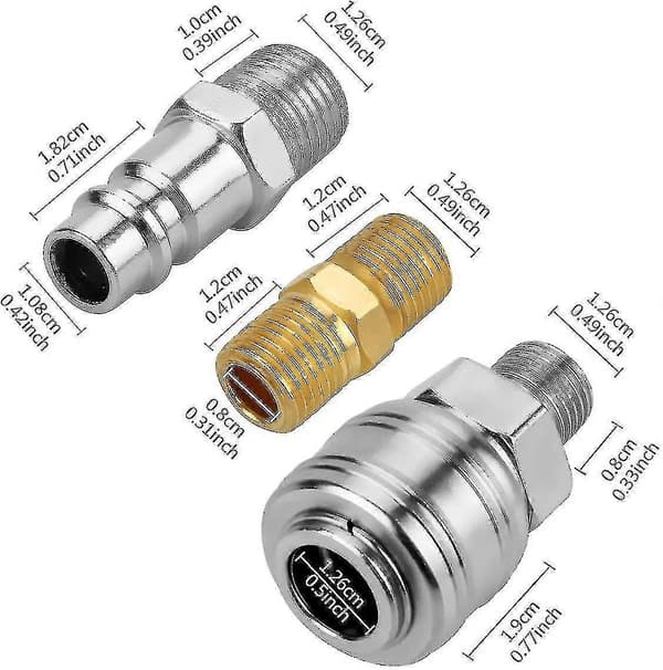 A-lufttrycksregulator trevägsventil 175psi 12bar 1/4 tum lufttrycksmätarregulator för kompressor (ny trevägsventil)
