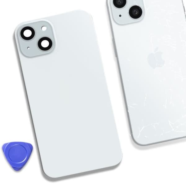 Komplet bagglas til iPhone 15 Plus og MagSafe Pale Blue Blå
