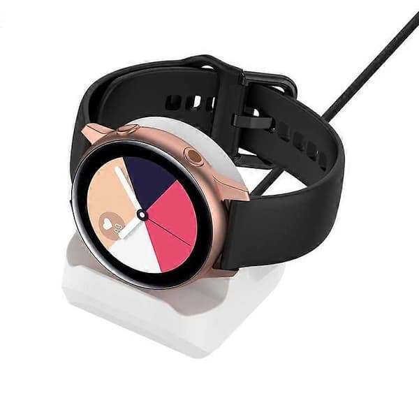 Erstatningsladerdokk Ladebase for S-amsung Galaxy Watch Active 2 40/44mm JIKAIX White