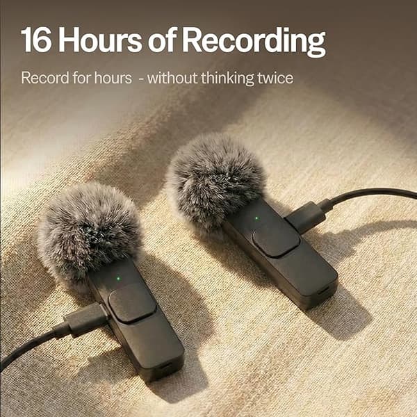 Mini Mic Pro Trådløs Minimikrofon for iPhone, iPad og Android, 2-pakning Lavalier-mikrofoner med USB-C for videoopptak og innholdsskaping