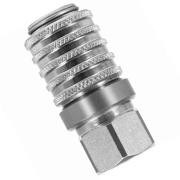 PD242-serien PD Stål Hydraulisk Testport og Diagnostisk Utstyr Hurtigkobling med Innvendig Rørgjenge Silver