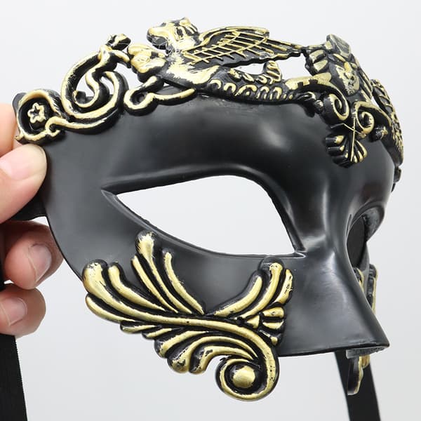 st Egyptiska män forntida grekiska romerska krigare halvmasker Venedig Halloween sminkbal