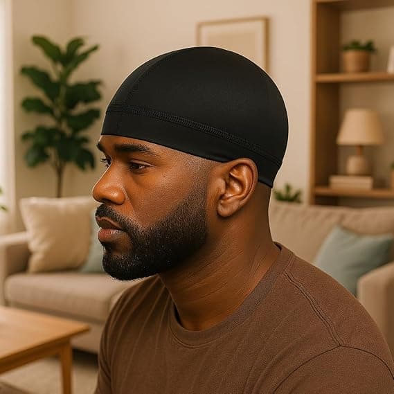 [2F]Premium Wave Cap för män, Premium kompressionsmössa för 360, 540, 720 Wave