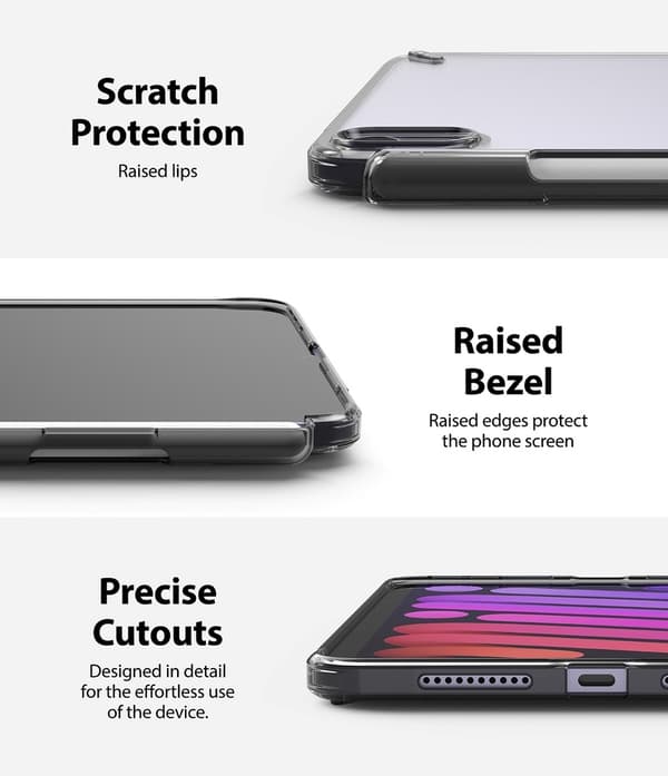 RINGKE FUSION - Kompatibel med iPad Mini 6:e 2021 - Smoke Black Svart black