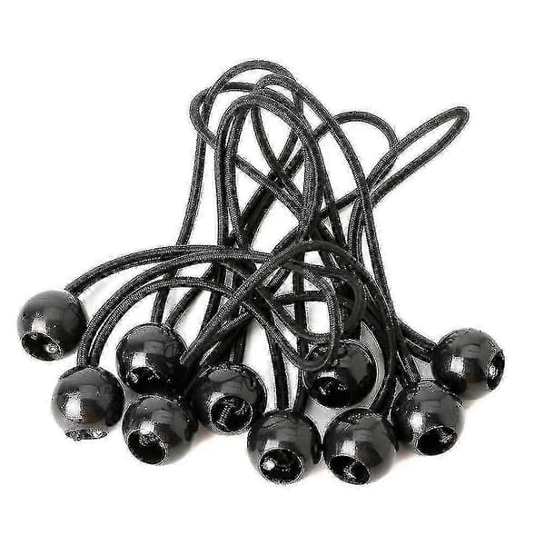 [2F] 50 stk. højelastiske gummibånd med kugle til telte og trampoliner, design med plastkugle