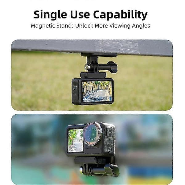 Magnetisk nakkestroppholderfeste for Action 3 Action 2 Pocket 3 Action brystmagnetfeste sett Black