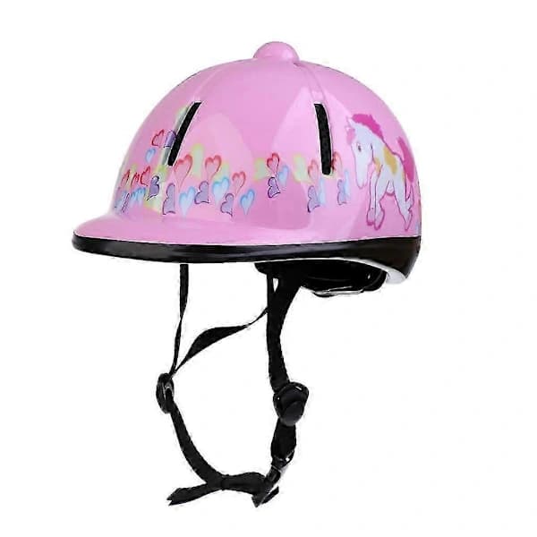 Ridehjelm for barn - Justerbar ridehatt Rosa