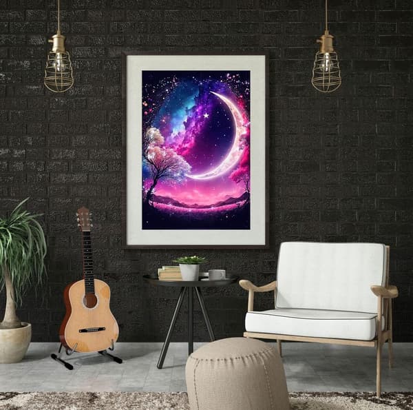 5D 30 x 40 cm diamantmalingssæt, DIY diamantmalingssæt—dt
