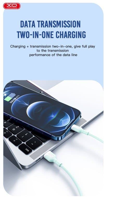 2 st 2m XO USB-A till Lightning-kabel