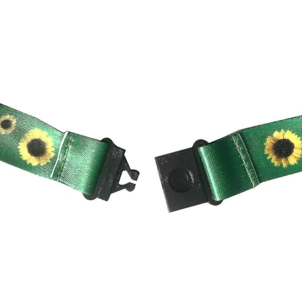 [2F]Halsband Solrosfläta med säkerhetslås + ID-korthållare i plast Kvalitetspresenter