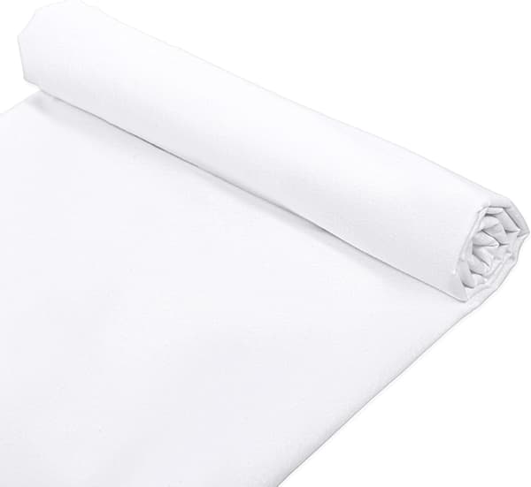 Vitt bomullstyg muslin för materialplagg, medium