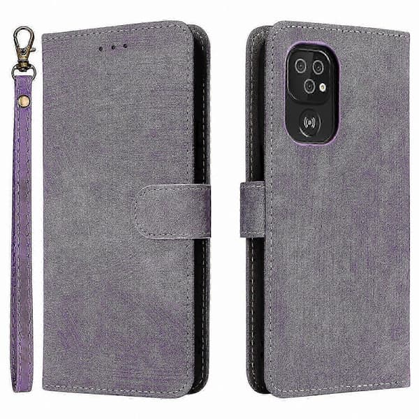 Doro 8100/8200 Plånboksfodral med Stativ och Rem, PU-läder Telefonfodral Purple