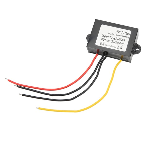 [2F]72V til 12V 5A DC Buck Converter Modul med Kabel Spenningstransformator IP67 Vanntett