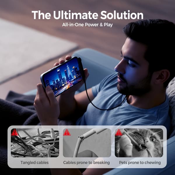 Latauskaapeli USB A - USB C -tuella, 150 cm, laitteille kuten Samsung.