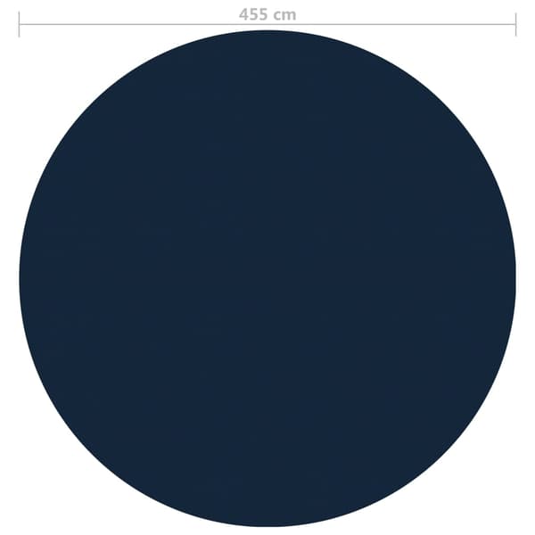 vidaXL Poolvarmetæppe PE 455 cm sort og blå Svart black