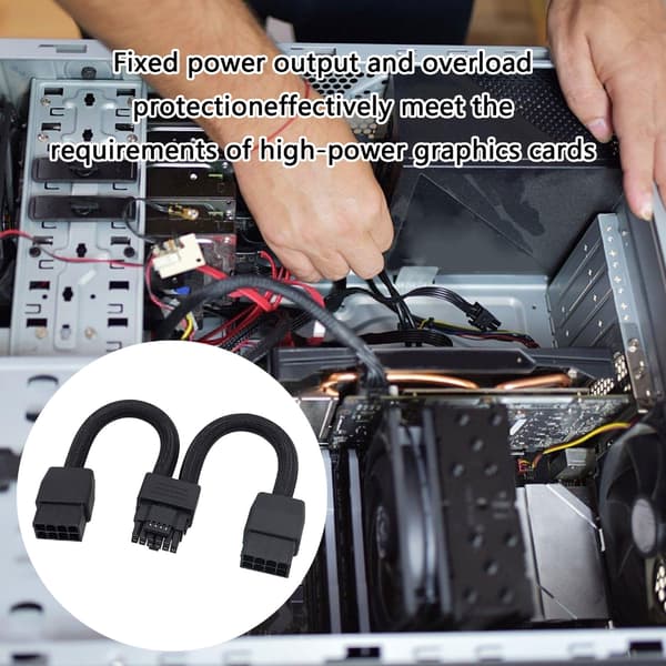 [2F]2x8PIN til 16PIN GPU-forlængerkabelstik til 3090Ti 4070Ti 4080 4090