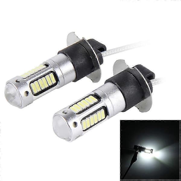 2 kpl H3 10W 30 SMD-4014 LED-auton sumuvalo, DC 12V S2024123015871 White Light