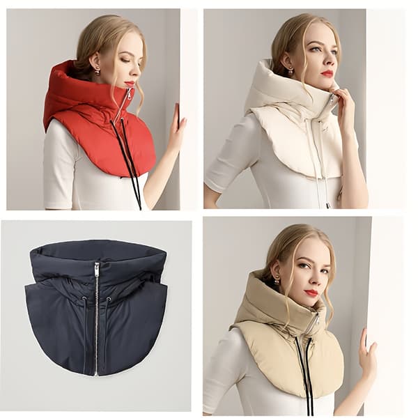 Unisex dunlue for høst og vinter, hettegenser med fuskepelskrage, passer til jakker Black Hat