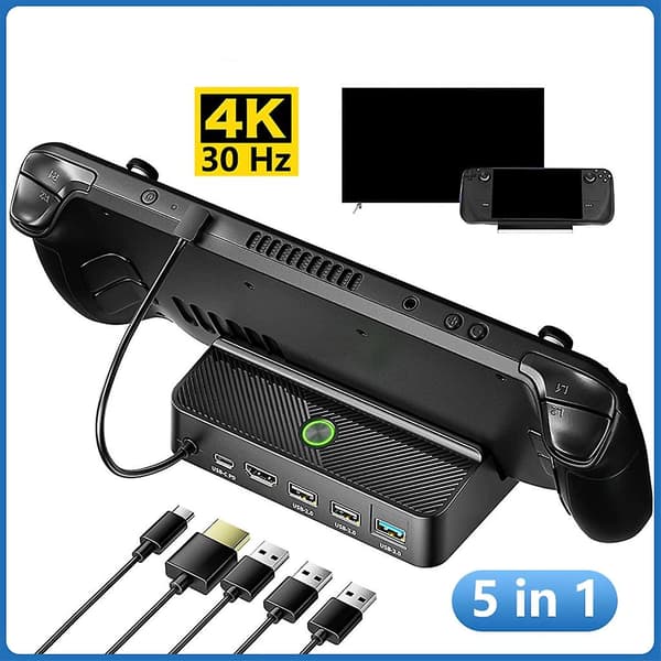 Dockningsstationer Videokonverterare Hållare Dock USB2.0 Typ-C För Steam Deck