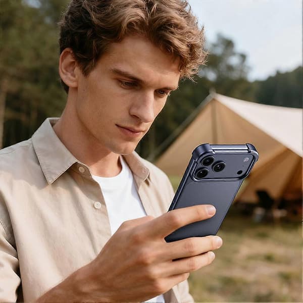 Til iPhone 17-serien Ramme Rammeløs Beskyttelsesdeksel Dark Blue for iPhone 17promax