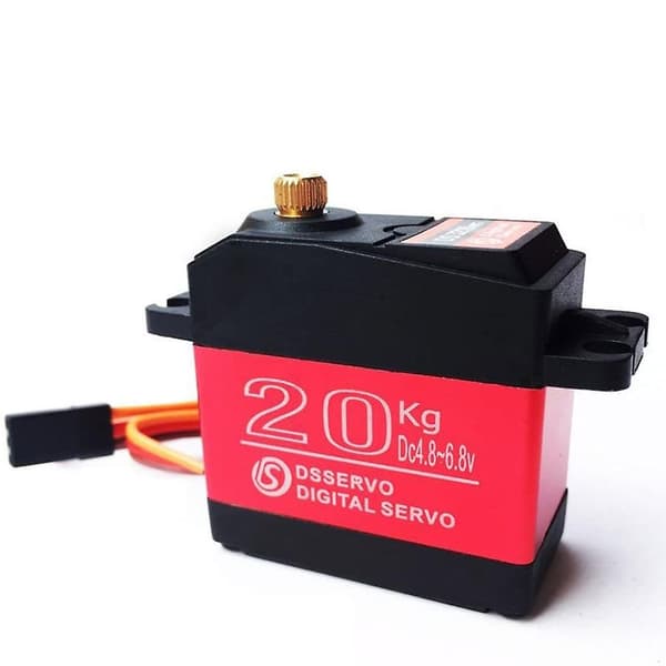 20 kg Kärnlös Digital Servomotor HV 6.8V Koppar+Aluminiumväxel