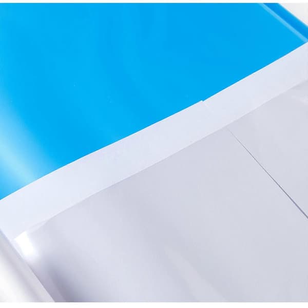 A2 A3 4K Displaymapper Presentasjonsmappe med Plastlommer Porteføljemappe for Kontor Transparent blue A4 20 pages