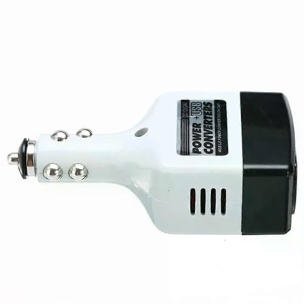 1 STK Bærbar billader 12V/24V til 220V DC til AC bilstrømomformeradapter Inverterplugguttak Lader Bilelektronikk