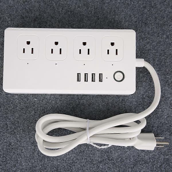 Smart Socket WiFi Smart Outlet Power Strip med 4 USB-stöd för appfjärrkontroll