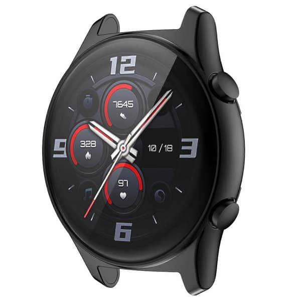 For Honor Watch GS 3 Full Coverage TPU Electroplating Watch Case Black
