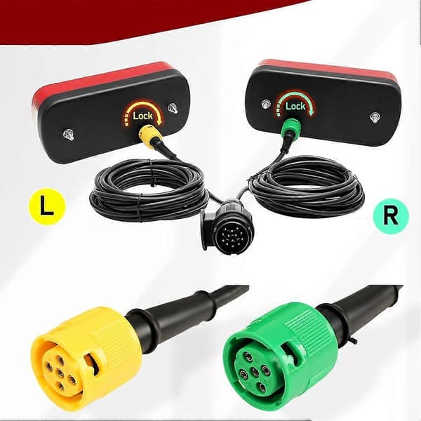 Tilhengerlyskabel 5 M Plugg 13-pin og 2x Plugg 5-pin ledningsnett for tilhengerbelysning baklys