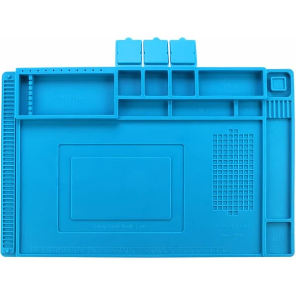 [2F]Varmebestandig silikon arbeidsmatte, vaskbar, ikke-deformerbar, for elektronikk lodding og PCB-montering