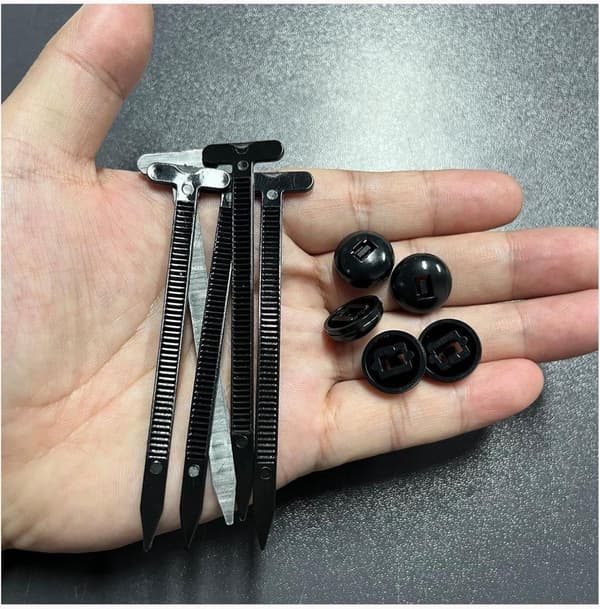 200 stk. nylonkabelbindere, lynlåsbånd, hurtigmontering til bilreparation – plastikclips universal