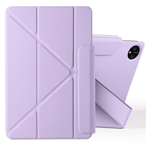 Fast Spänne Magnetisk Deformation Läderfodral för Honor MagicPad 2 12.3 Taro Purple