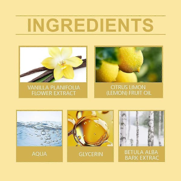 【2F】Herre Birk Citron Aromaterapi Parfume - Langvarig, Fugtgivende, Bærbar 100ml