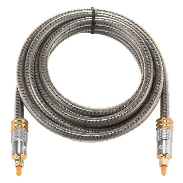 EMK YL-A 2m OD8.0mm Gullbelagt Metallhode Toslink Mann til Mann Digital Optisk Lydkabel Not Specified