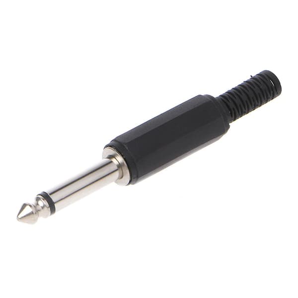 10 stk 6,35 mm hann 1/4\" mono jackpluggkontakt jackadapter