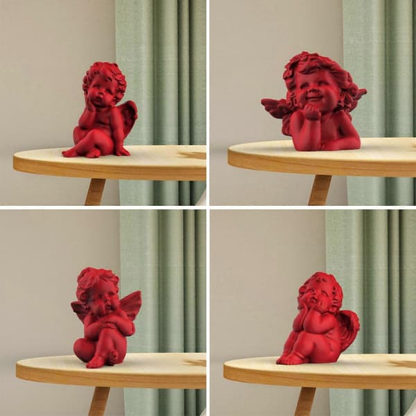3D Lille Engelformede Silikoneforme DIY Håndværk Gipsform Håndlavet Duftlys Sæbe Ornament Form Non-stick 100