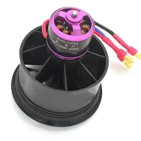 [2F]50mm EDF med 11 blad fläkt för RC jetflygplan Svart & rosa