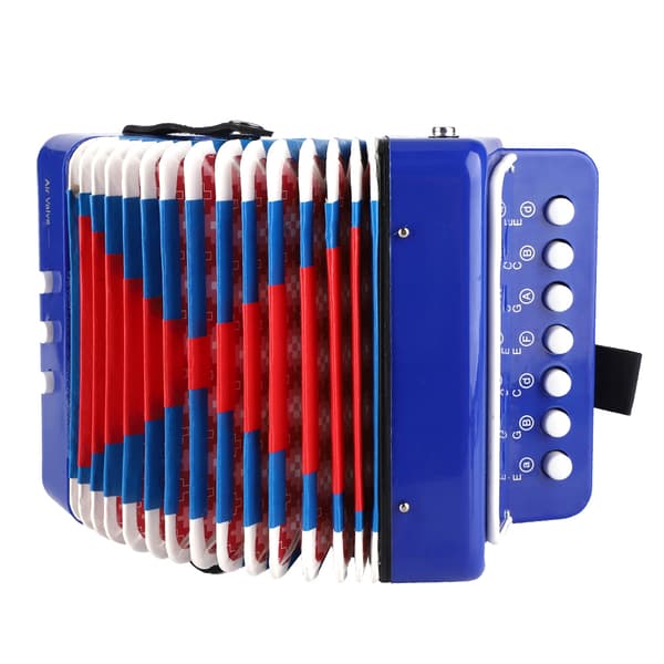 [2F]7 tangenter 2 bas Mini harmonika pædagogisk musikinstrument rytmelegetøj til børn