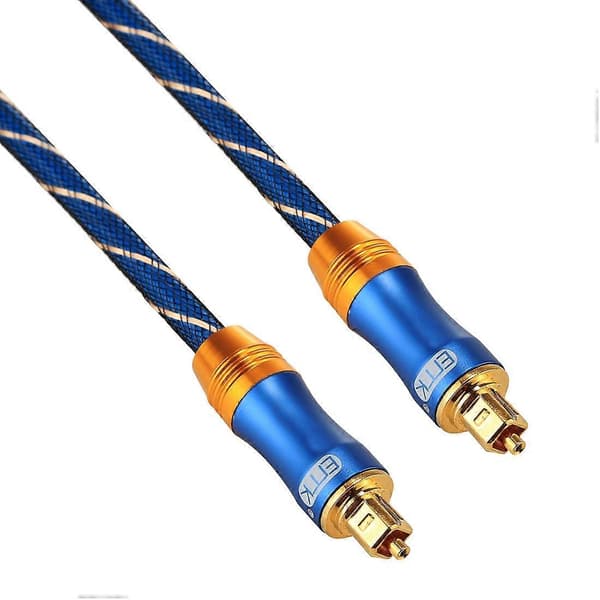 EMK LSYJ-A010 1m OD6.0mm Gullbelagt Metallhode Toslink Mann til Mann Digital Optisk Lydkabel Not Specified