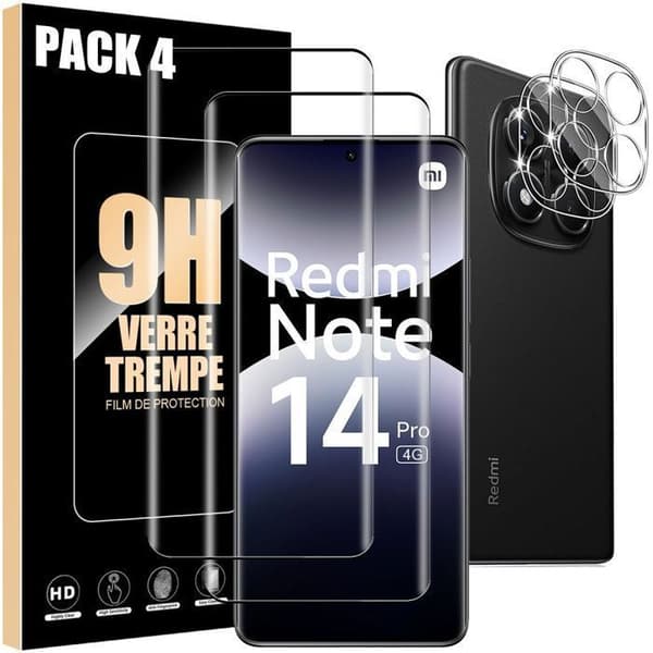 Skyddsglas - Xiaomi - Redmi Note 14 Pro - 2 Härdade Glas - Repellerande - 9H Transparent