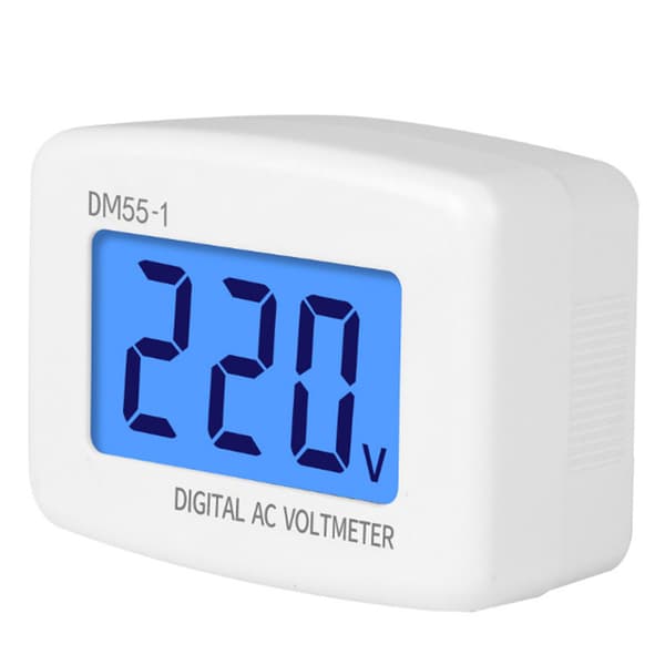 [2F]DM55 1 EU Digital AC Voltmeter Høy Nøyaktighet 230V 50Hz Husholdningsapparater EU-plugg