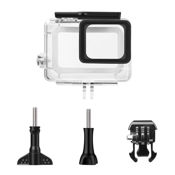 INF GoPro Hero 5/6/7 2018 Musta Vedenpitävä Kotelo/Kuori Läpinäkyvä