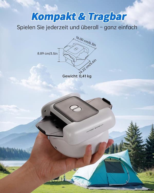 [2F]Elektrisk kortblander 3000mAh – Lydløs kortblander til 2 spil, UNO, Poker og Blackjack