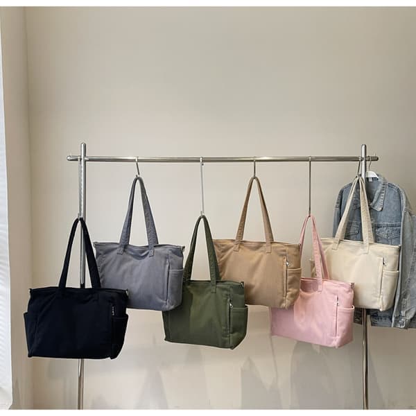 Damhandväska, manchester shopper-väska, stor skolväska rosa pink