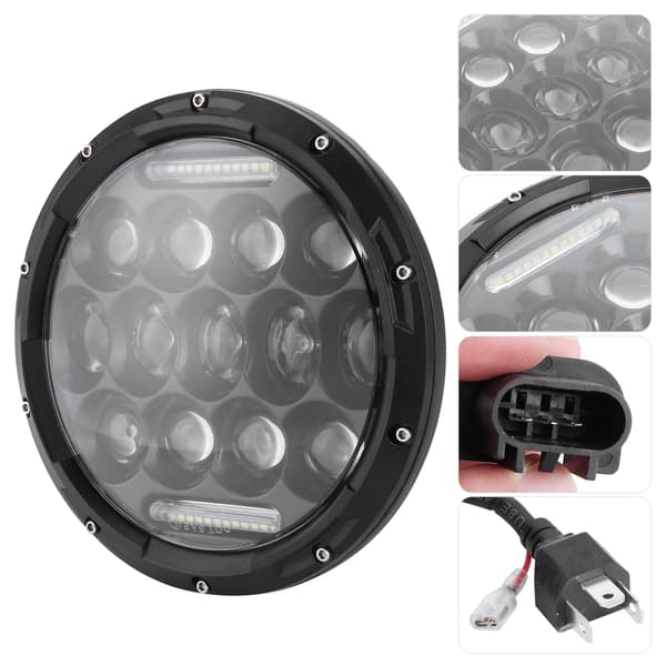 7 Tommer 75W LED Hovedlykt 6500K Høy Effektivitet For Jeep Wrangler