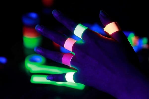 Fluorescerende stoff/neon gaffateip, supersterk for glødefestutstyr