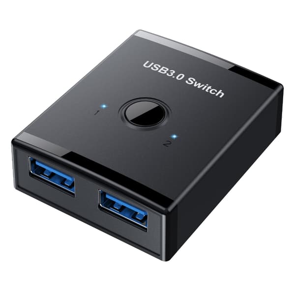 [2F]USB 3.0-svitsj 2-port splitter-svitsj USB-svitsj med 2 USB 3.0-porter USB